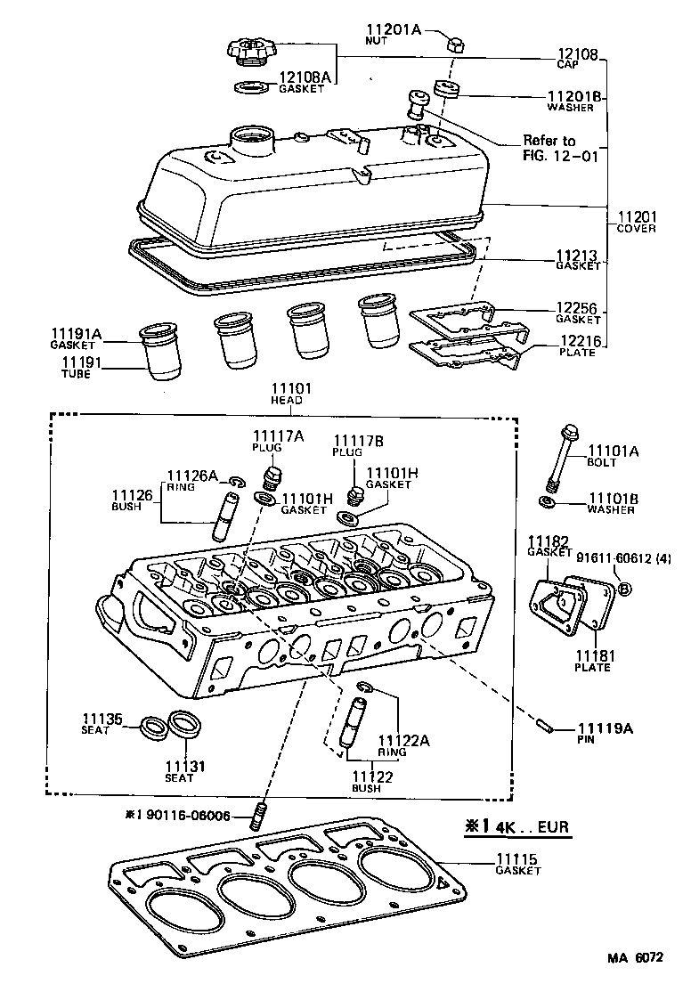 11101-13061 HEAD SUB-ASSY, CYLINDER product image