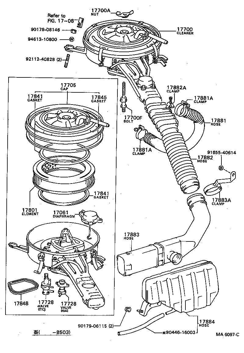 17700-64100 CLEANER ASSY, AIR product image