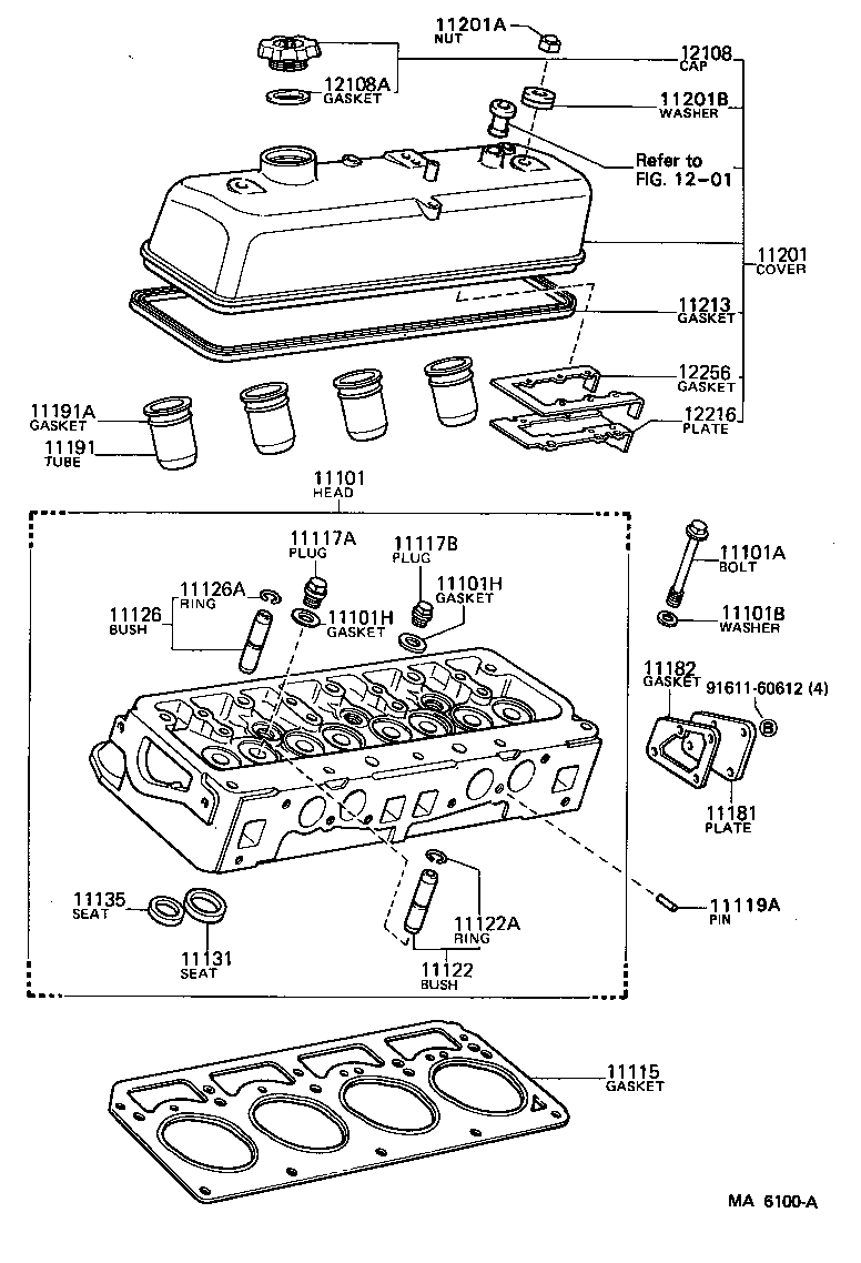 11101-71020 HEAD SUB-ASSY, CYLINDER product image