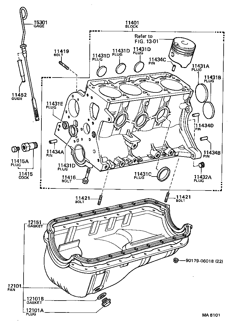 12151-13010 GASKET, OIL PAN product image
