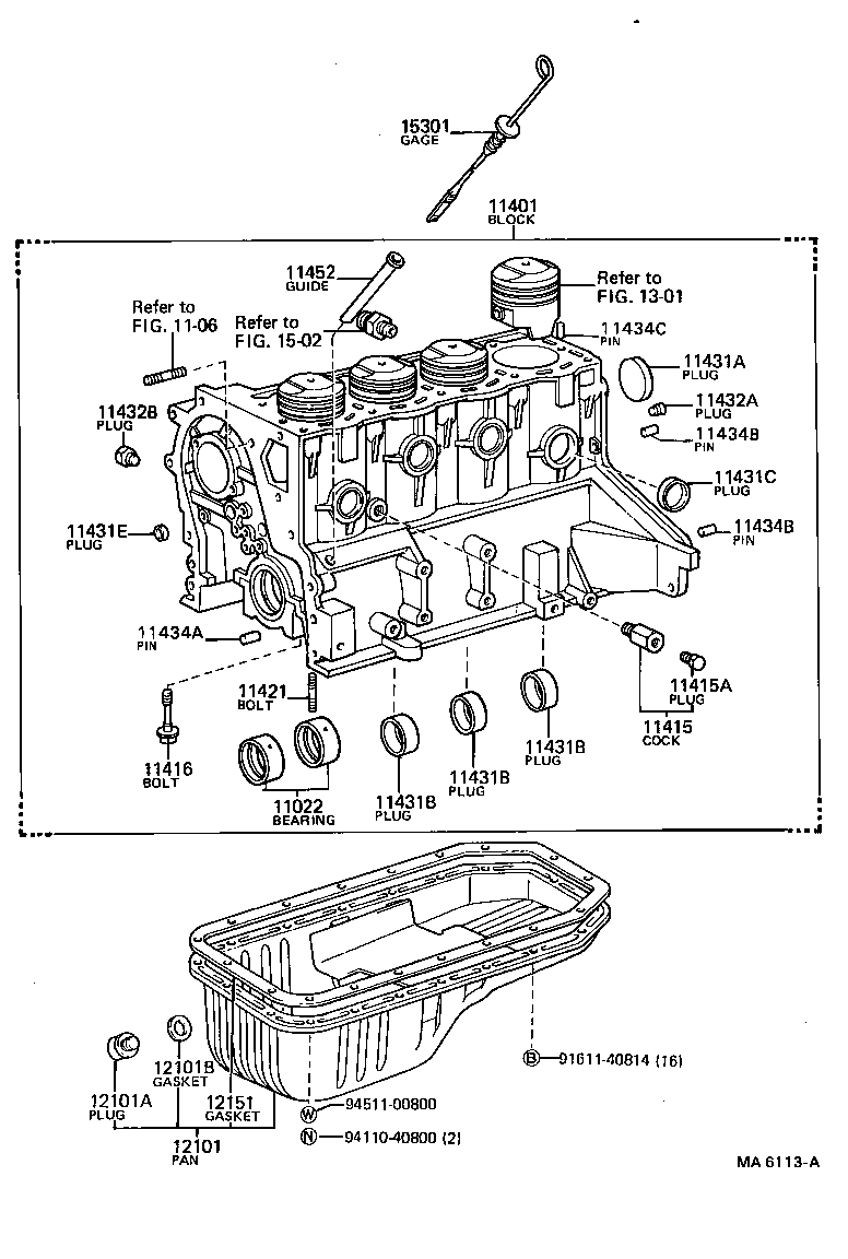 11401-29295 BLOCK SUB-ASSY, CYLINDER product image