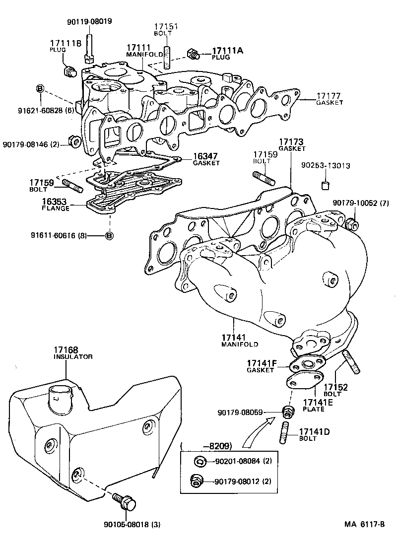17111-35040 MANIFOLD, INTAKE product image