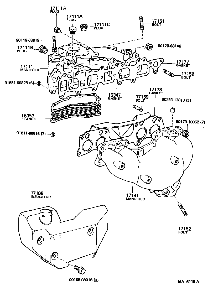 17111-35040 MANIFOLD, INTAKE product image