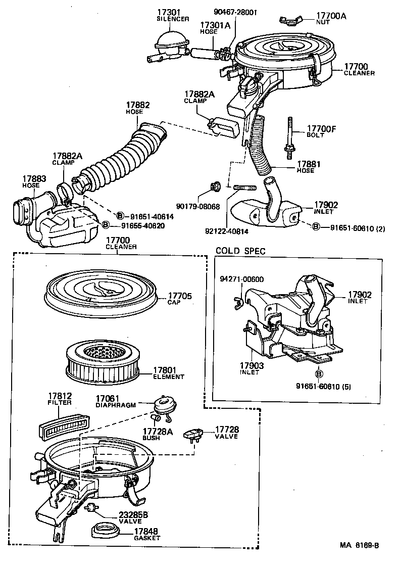 17700-13340 CLEANER ASSY, AIR product image