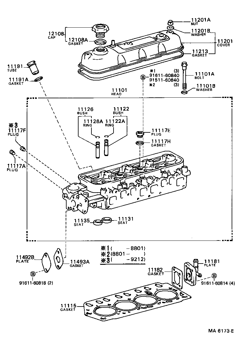 11101-72011 HEAD SUB-ASSY, CYLINDER product image