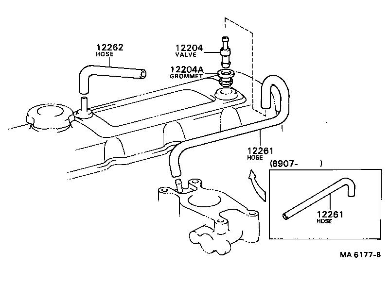 12204-70010 VALVE SUB-ASSY, VENTILATION product image