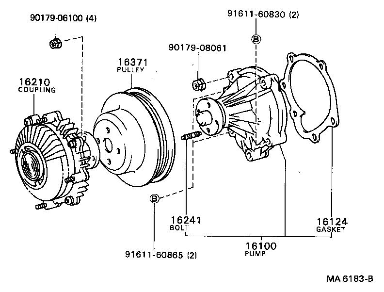 16124-71010 GASKET, WATER PUMP COVER product image