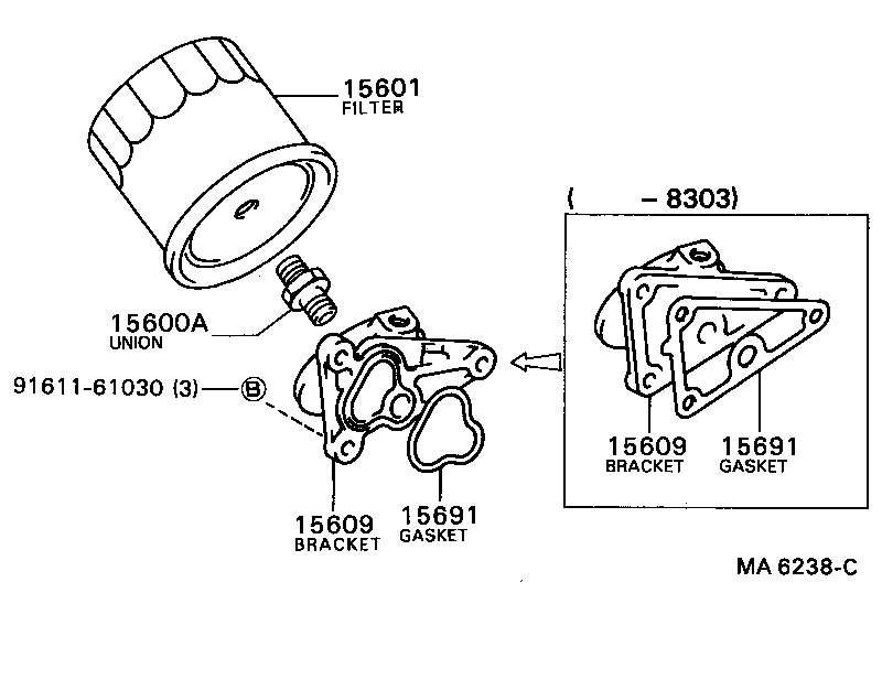 15677-64030 BRACKET SUB-ASSY, OIL FILTER product image