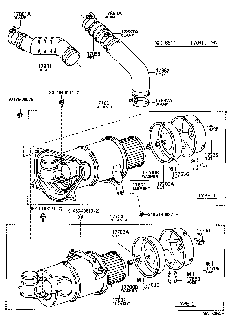 17705-72020 CAP SUB-ASSY, AIR CLEANER product image