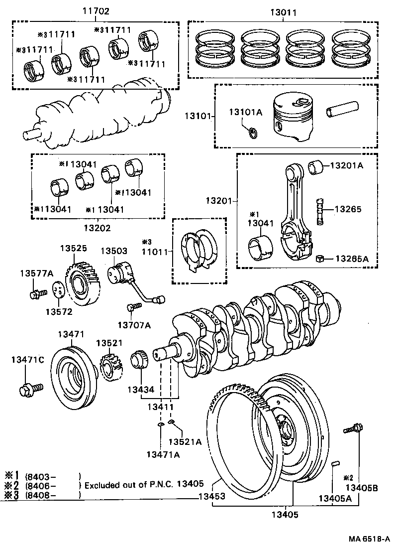 90105-13002 BOLT, FLYWHEEL SETTING product image