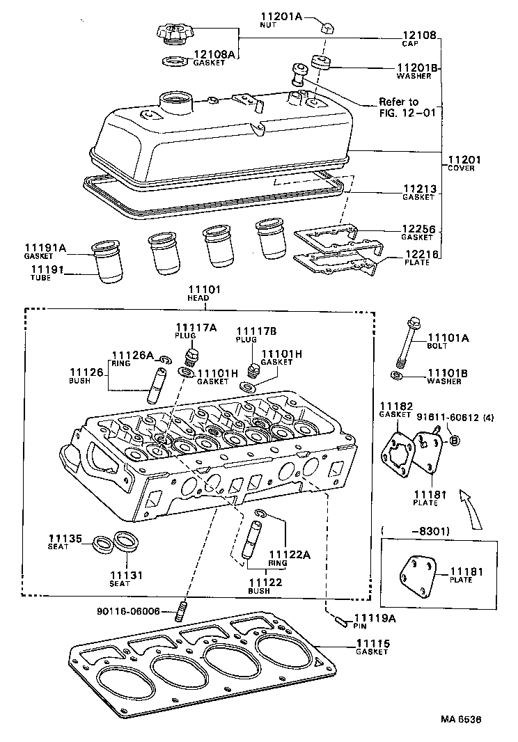 11101-19095 HEAD SUB-ASSY, CYLINDER product image