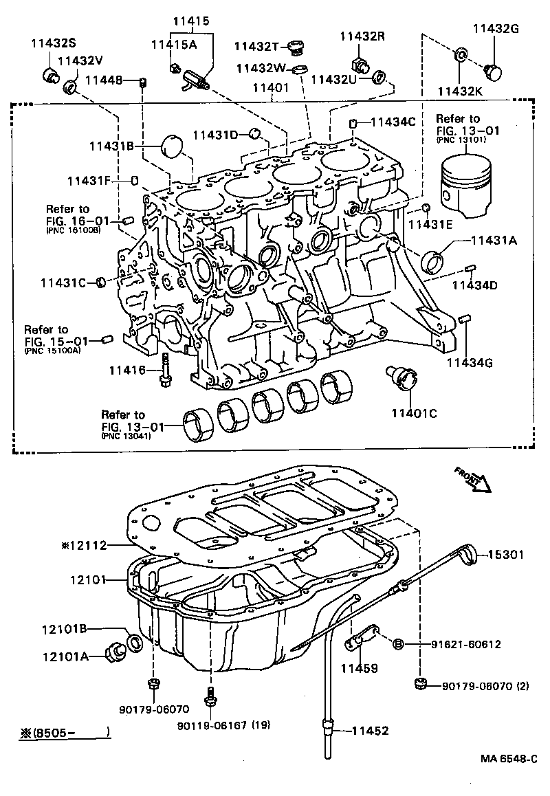 11401-19235 BLOCK SUB-ASSY, CYLINDER product image