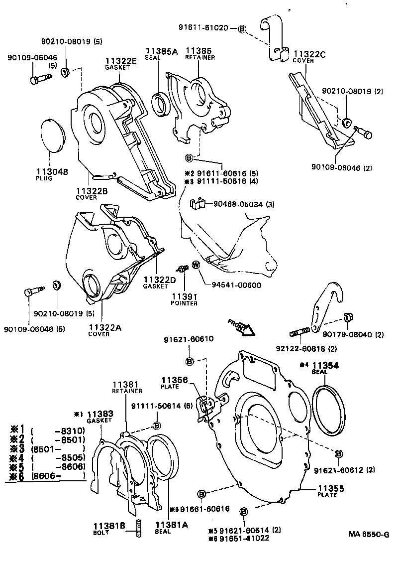 90116-06033 BOLT, STUD(FOR ENGINE REAR OIL SEAL RETAINER) product image