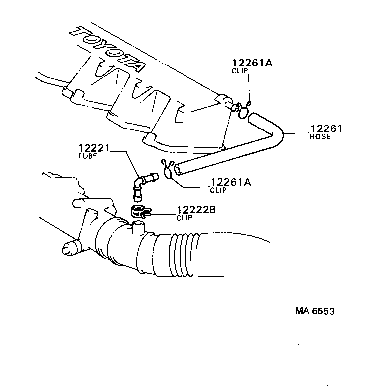 12261-16031 HOSE, VENTILATION product image