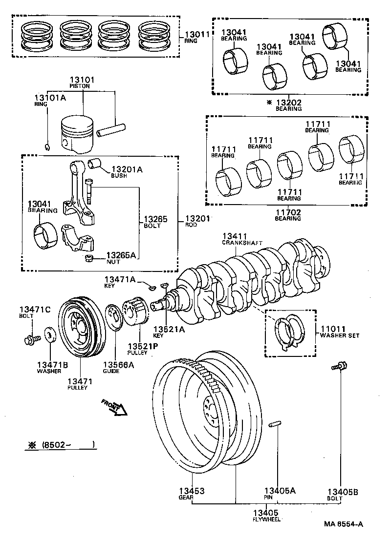 90179-10042 NUT, HEXAGON(FOR CONNECTING ROD BOLT) product image