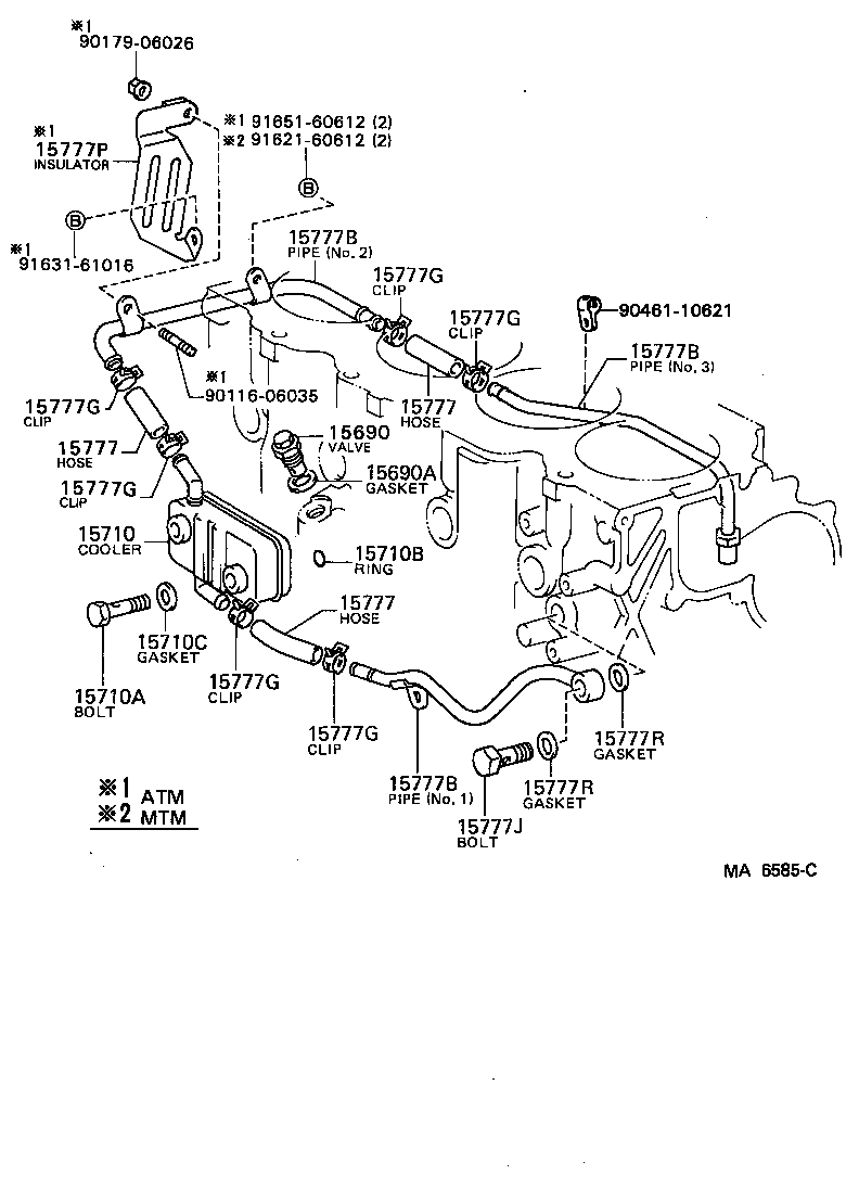 15710-64030 COOLER ASSY, OIL product image
