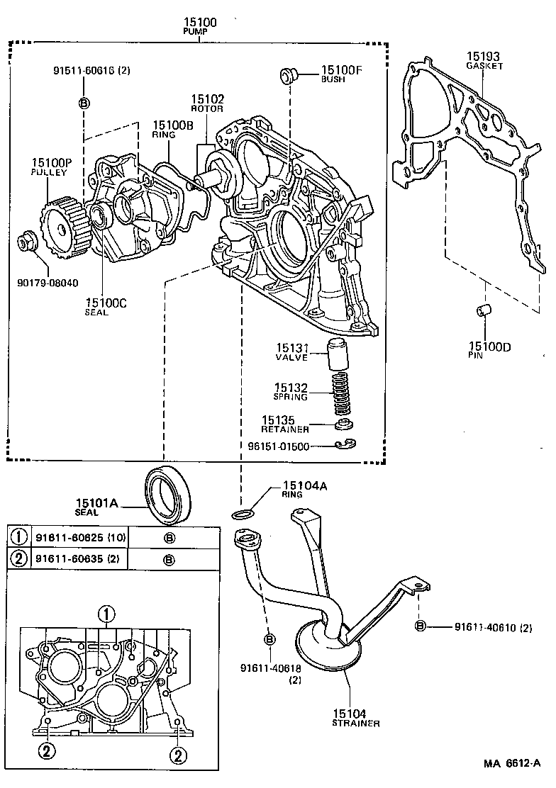 15147-38020 GASKET(FOR OIL STRAINER) product image