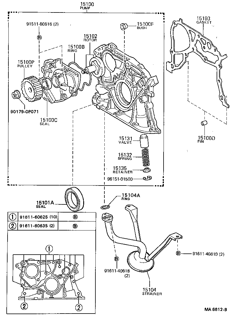 15102-71010 ROTOR SET, OIL PUMP product image