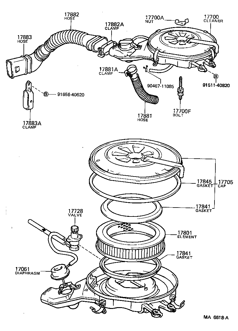 17700-37110 CLEANER ASSY, AIR product image