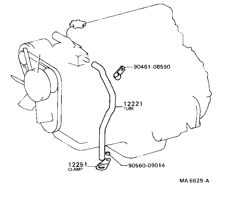 12251-56030 CLAMP, VENTILATION TUBE product image