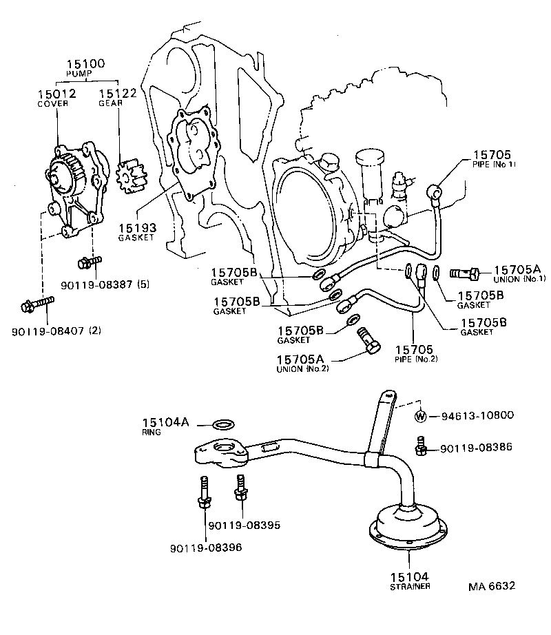 15012-78010 COVER SUB-ASSY, OIL PUMP product image