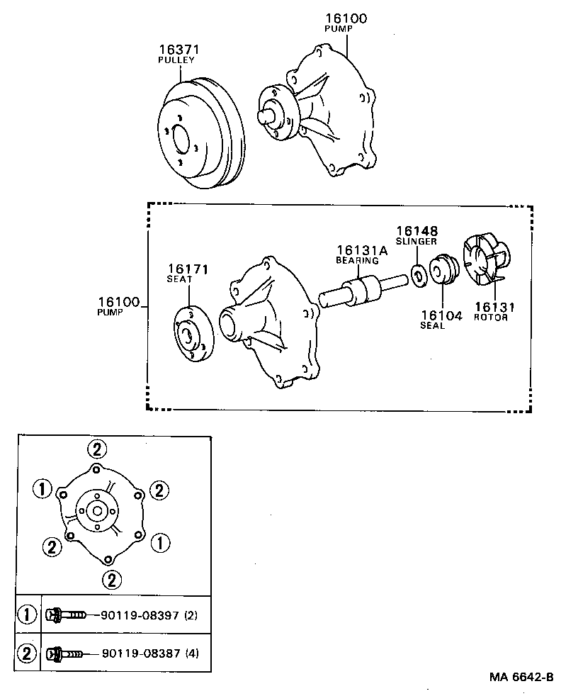 16271-47020 GASKET, WATER PUMP product image