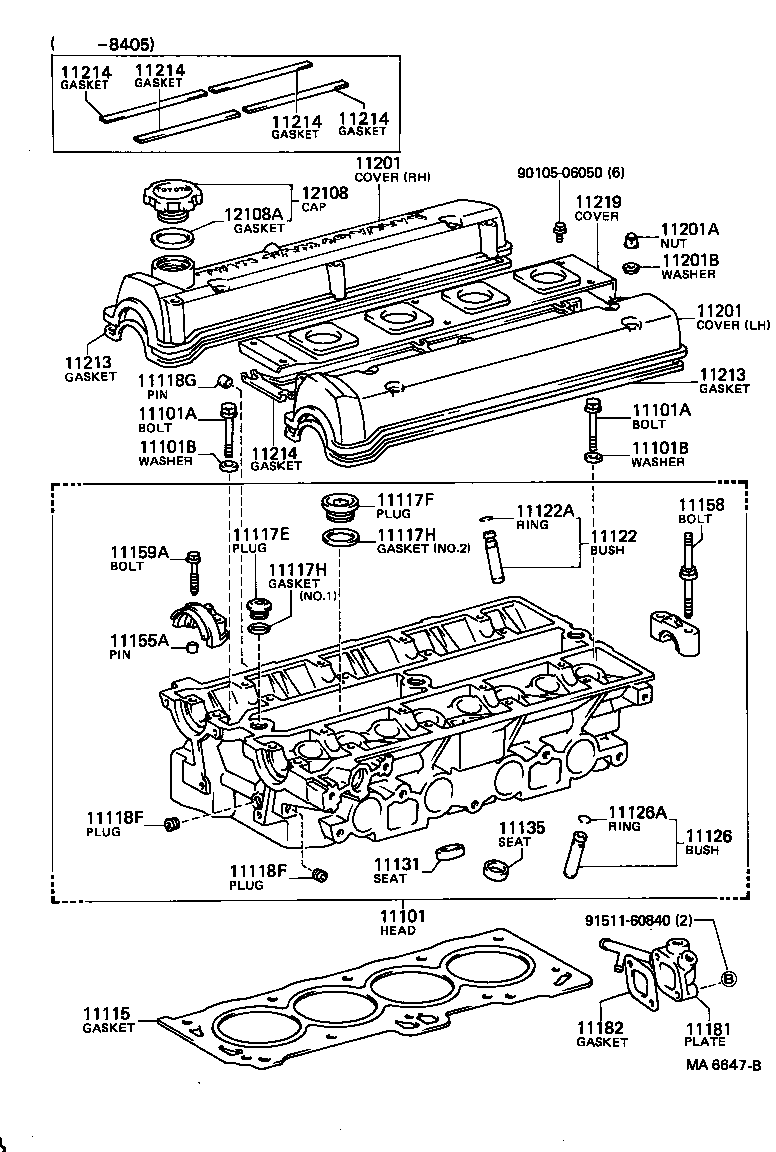 11101-63012 HEAD SUB-ASSY, CYLINDER product image