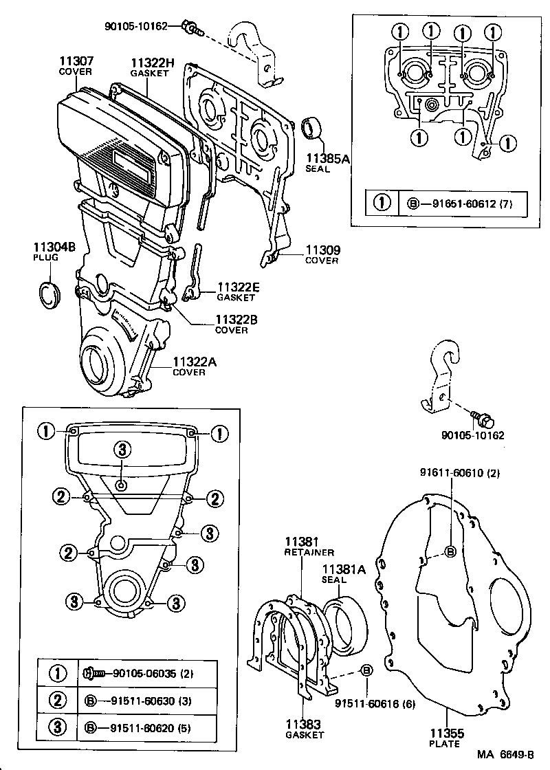 11304-16010 COVER, SUB-ASSY, TIMING BELT, NO.3 product image
