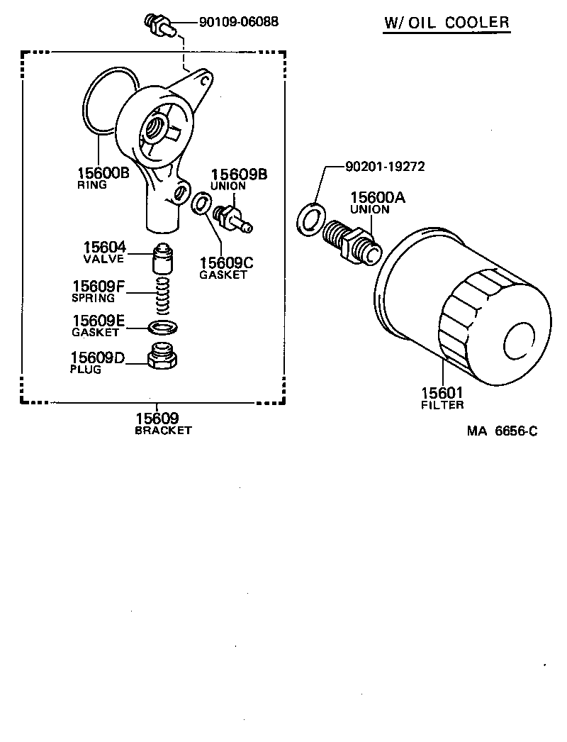15670-16010 BRACKET SUB-ASSY, OIL FILTER product image