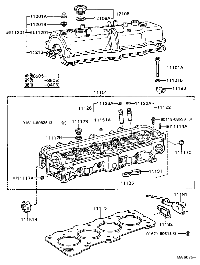 11101-72011 HEAD SUB-ASSY, CYLINDER product image