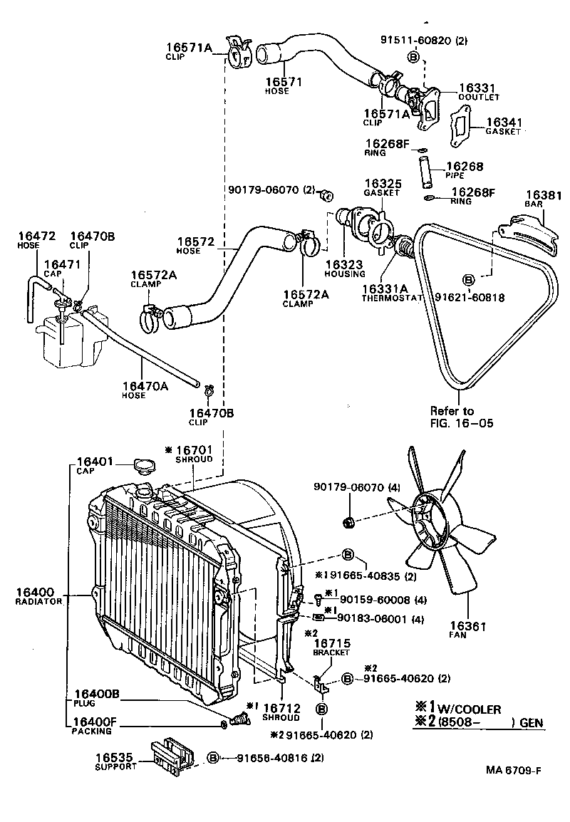 16264-64040 HOSE, WATER BY-PASS, NO.2 product image