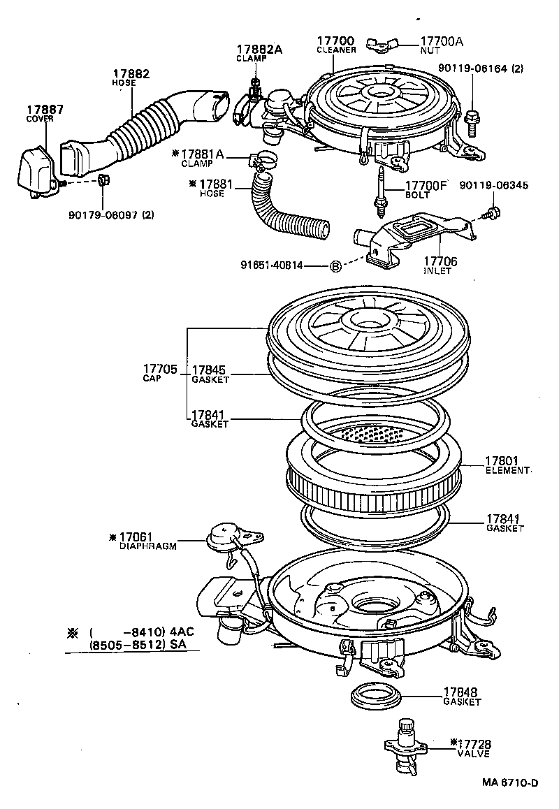 17705-26090 CAP SUB-ASSY, AIR CLEANER product image