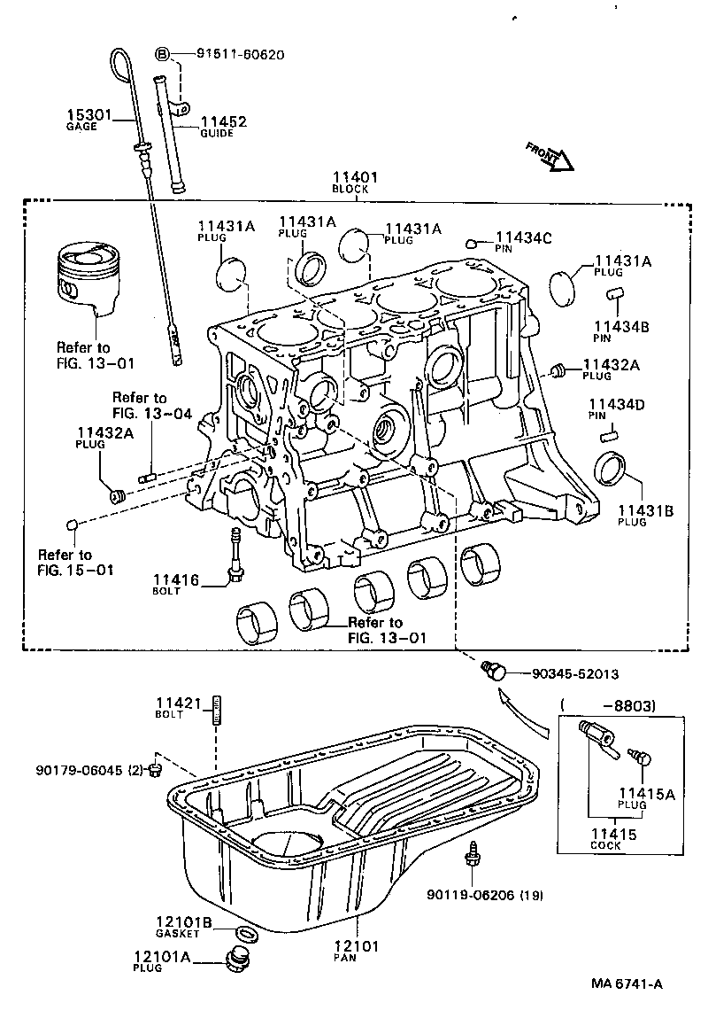11401-19235 BLOCK SUB-ASSY, CYLINDER product image