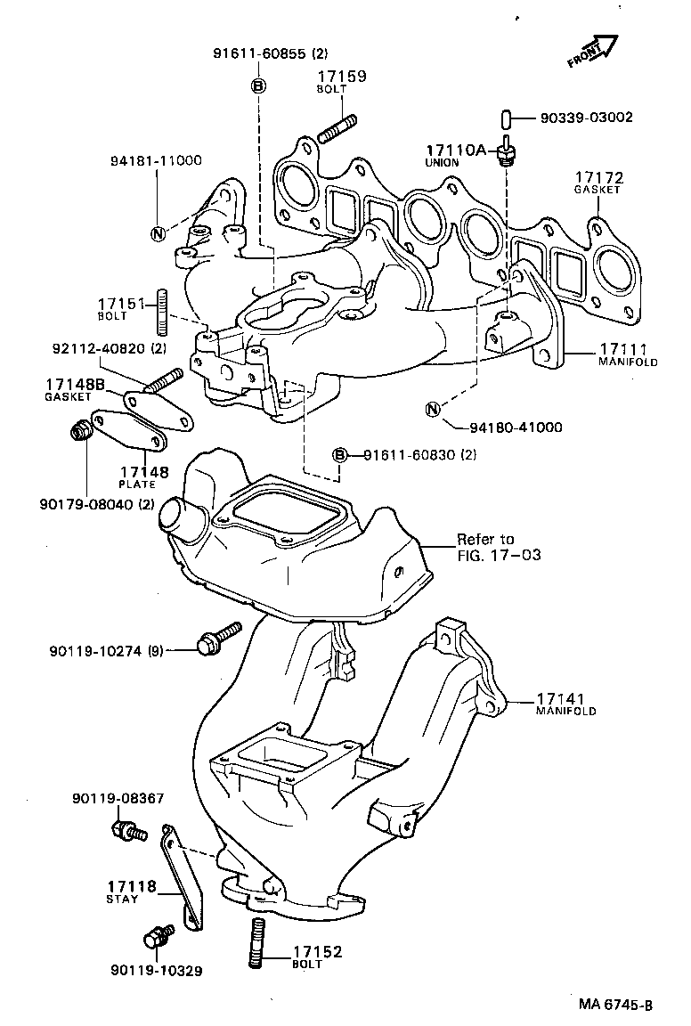 17111-64090 MANIFOLD, INTAKE product image