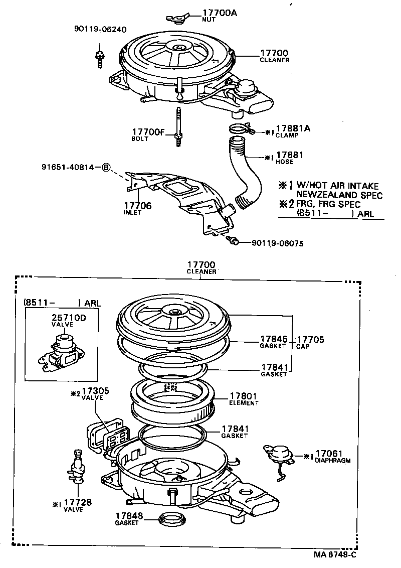 17700-11331 CLEANER ASSY, AIR product image
