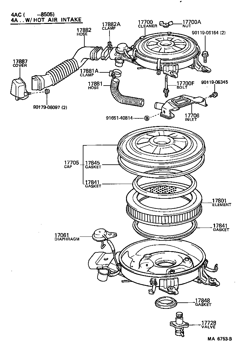 17700-16110 CLEANER ASSY, AIR product image