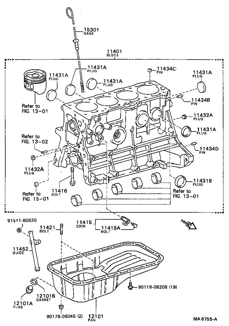 11401-19235 BLOCK SUB-ASSY, CYLINDER product image