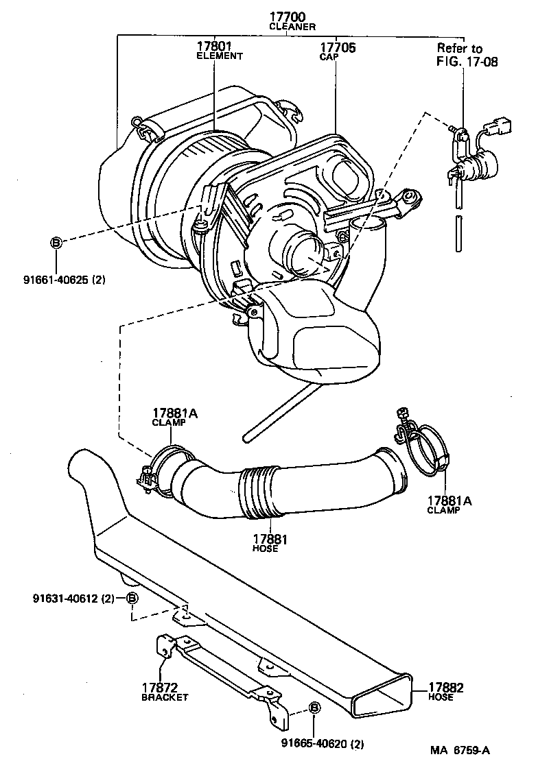17700-28080 CLEANER ASSY, AIR product image