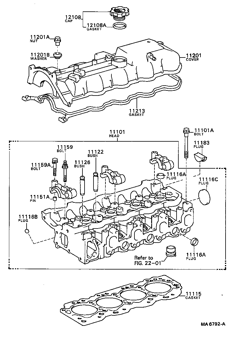 11101-54131 HEAD SUB-ASSY, CYLINDER product image