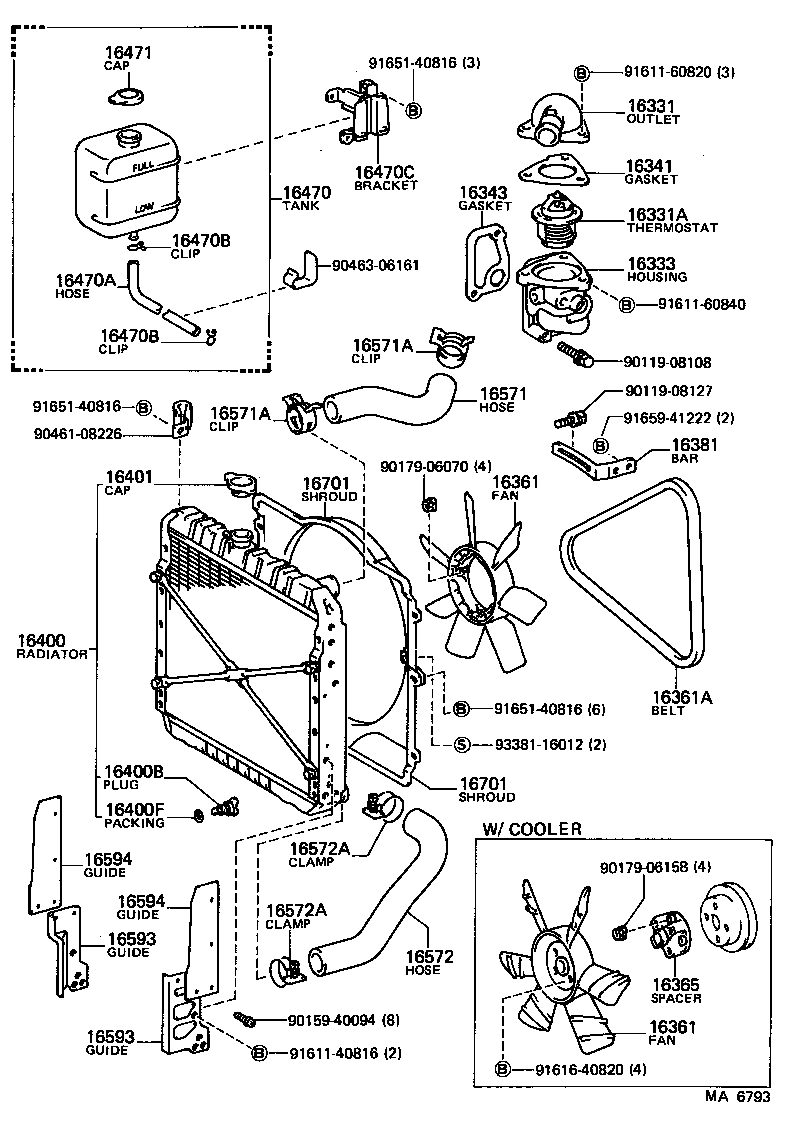 16573-56010 HOSE, RADIATOR, OUTLET product image