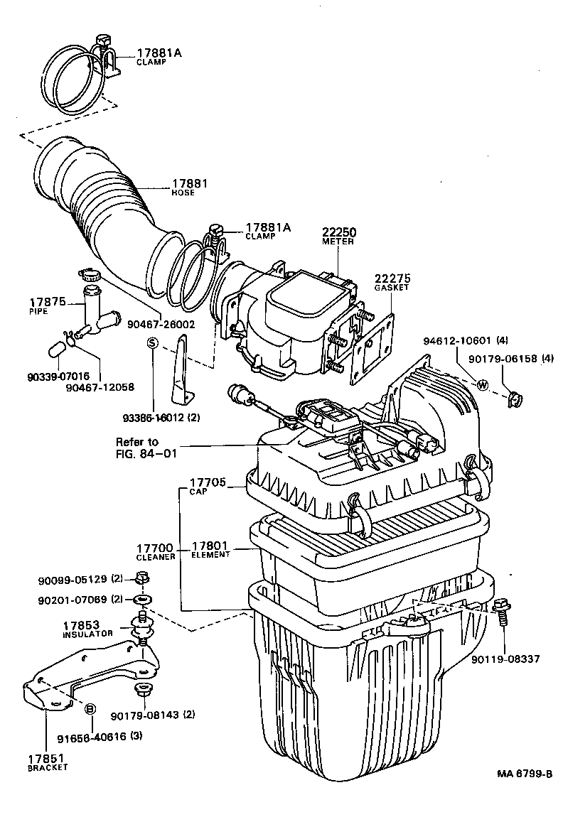 17700-72090 CLEANER ASSY, AIR product image