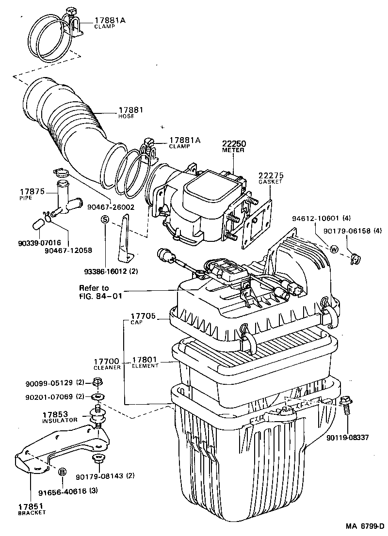 17700-73040 CLEANER ASSY, AIR product image