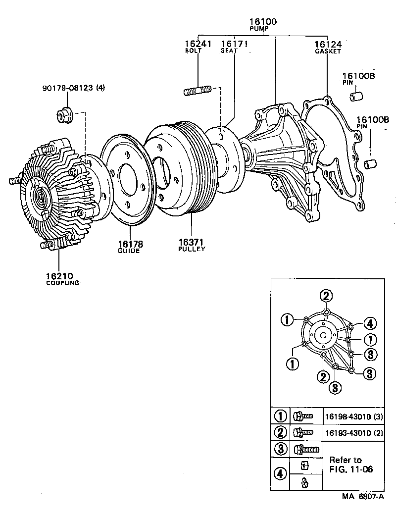 16193-45100 BOLT, STUD(FOR WATER PUMP COVER) product image