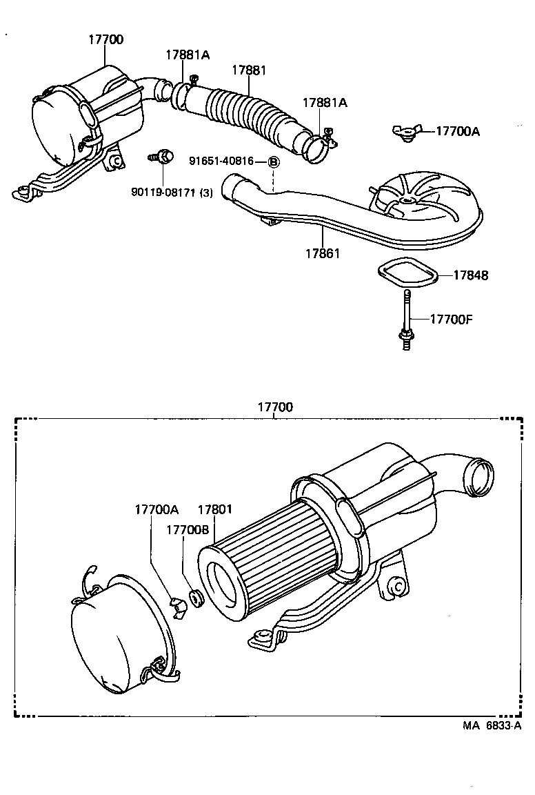 17705-43050 CAP SUB-ASSY, AIR CLEANER product image