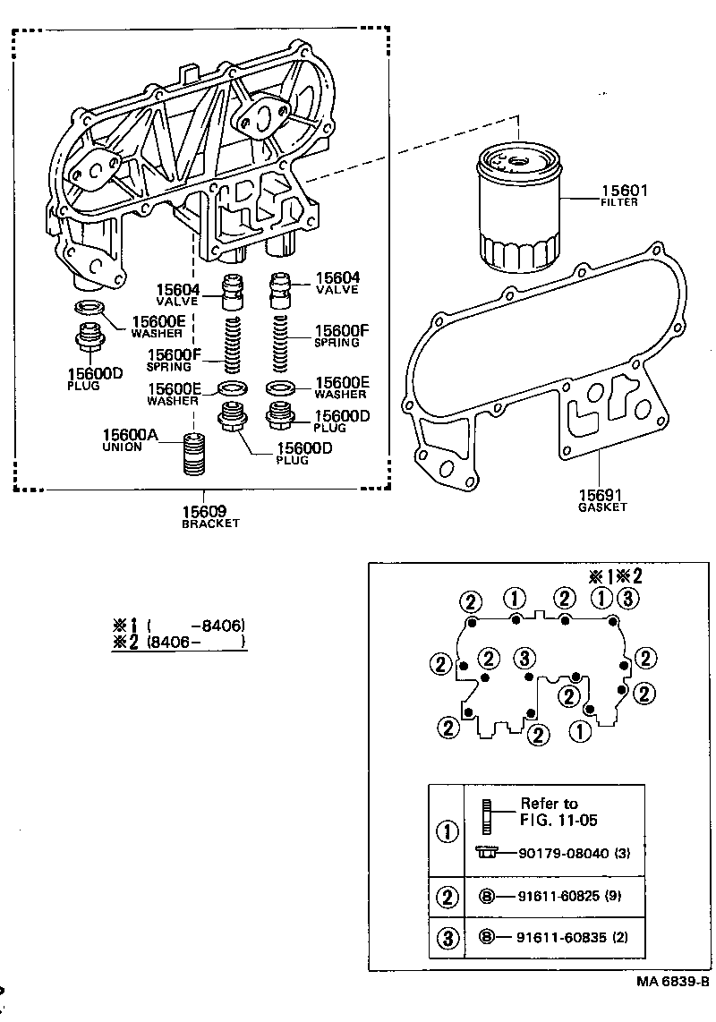15701-54010 BRACKET SUB-ASSY, OIL FILTER product image
