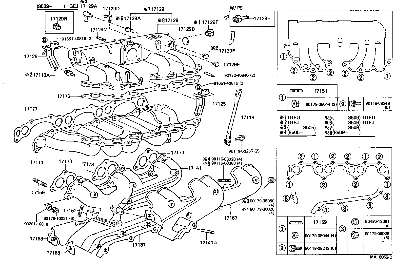 17101-70030 MANIFOLD, INTAKE product image