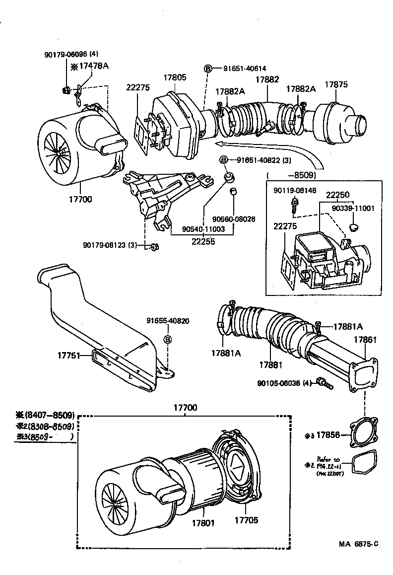 17705-70020 CAP SUB-ASSY, AIR CLEANER product image