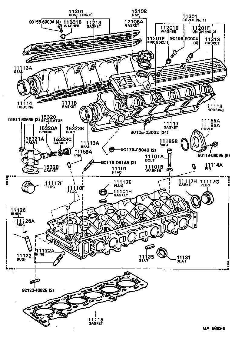 11101-54080 HEAD SUB-ASSY, CYLINDER product image