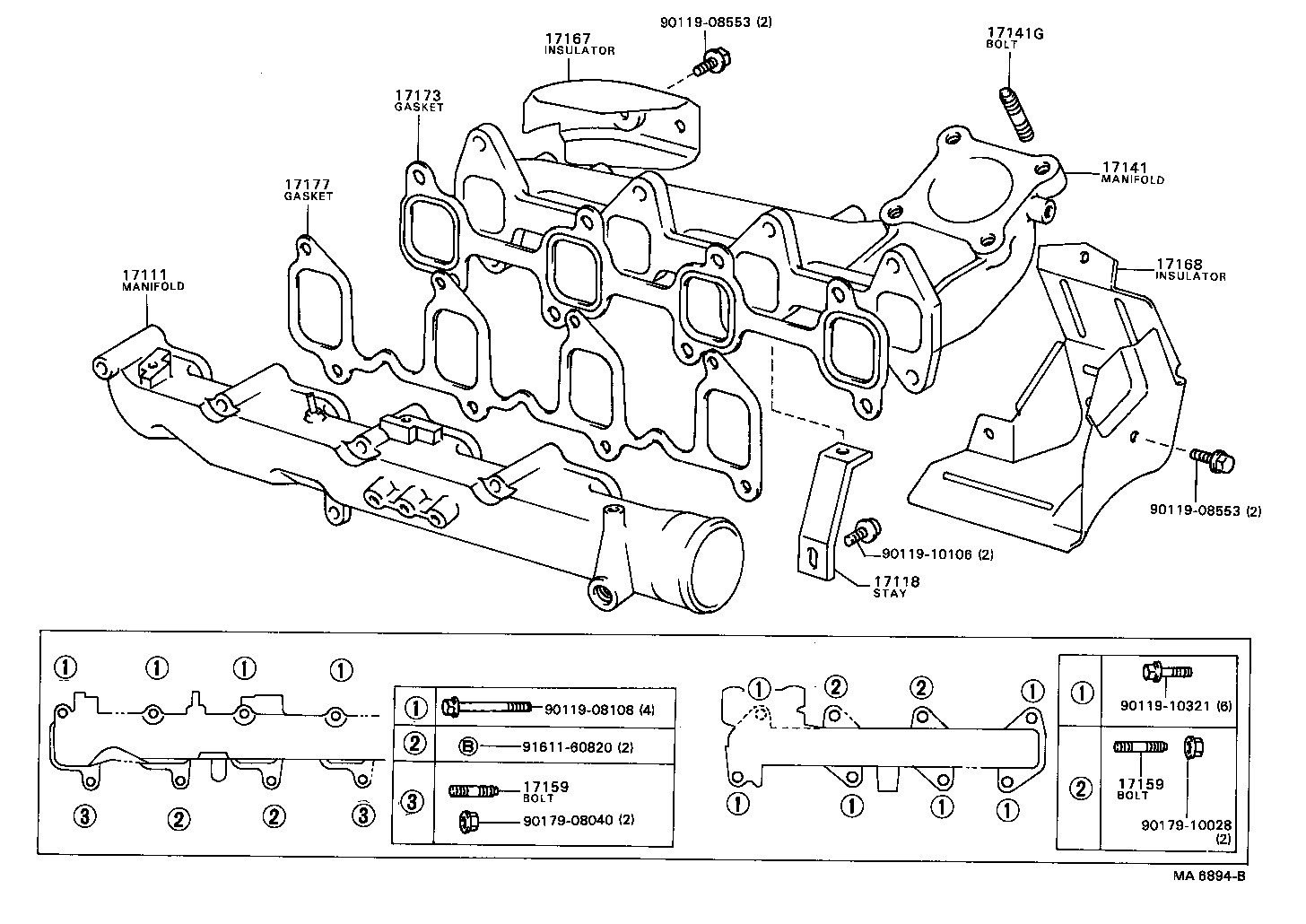 90116-08200 BOLT, STUD(FOR TURBINE HOUSING) product image