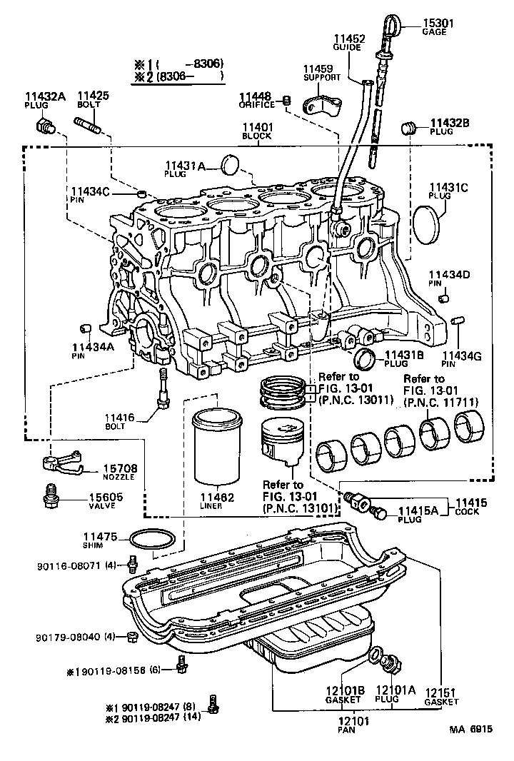 11401-39288 BLOCK SUB-ASSY, CYLINDER product image